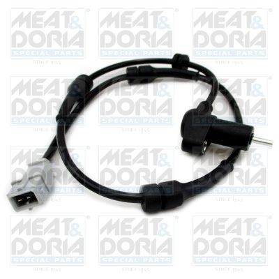 MEAT & DORIA 90973 ABS sensor Rear Axle Right, Rear Axle Left, Inductive Sensor, 2-pin connector, 800mm, 1,6 kOhm, 910mm, 30,5mm, light grey, rectangular