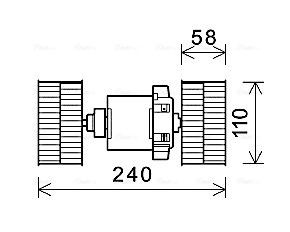 ME8288 AVA COOLING SYSTEMS Gebläsemotor MERCEDES-BENZ ACTROS