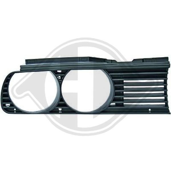 DIEDERICHS 1211244 Front grill Right, Black BMW in original quality