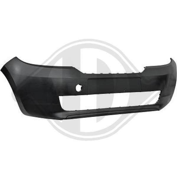 DIEDERICHS Front, for vehicles without front fog light, Smooth, black Front bumper 7851050 buy