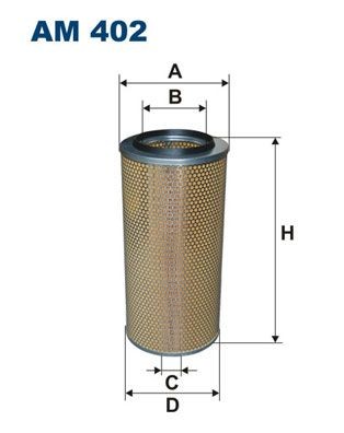 FILTRON AM 402 Air filter 495mm, 240mm, Filter Insert