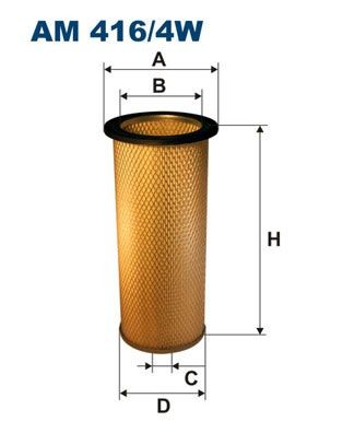 FILTRON AM 416/4W Secondary Air Filter 192 mm