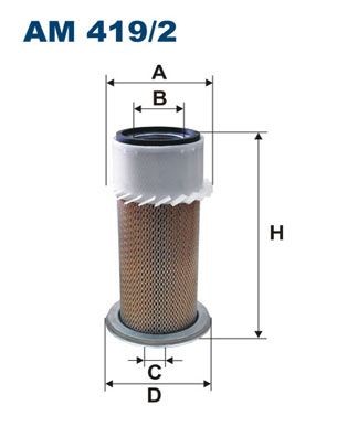 FILTRON 394mm, 195mm, Filter Insert Height: 394mm Engine air filter AM 419/2 buy