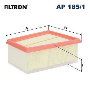 FILTRON 80mm, 176mm, Filter Insert Length: 176mm, Width 1: 140mm, Width 2 [mm]: 98mm, Height: 80mm Engine air filter AP 185/1 buy