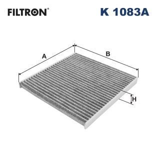 FILTRON Activated Carbon Filter, 215 mm x 214 mm x 19 mm Width: 214mm, Height: 19mm, Length: 215mm Cabin filter K 1083A buy