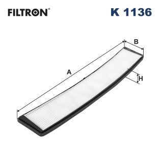 FILTRON K 1136 Pollen filter Particulate Filter, 670 mm x 94,5 mm x 20 mm