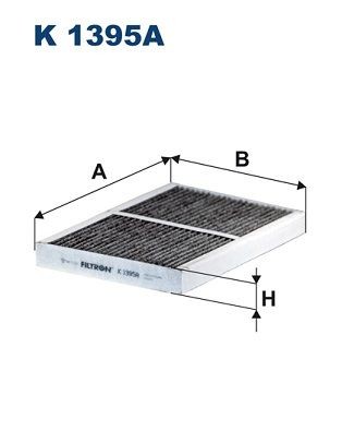 FILTRON Activated Carbon Filter, 302 mm x 202 mm x 31 mm Width: 202mm, Height: 31mm, Length: 302mm Cabin filter K 1395A buy