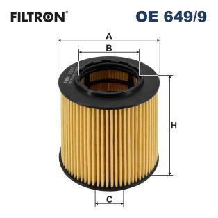 Comprare OE 649/9 FILTRON Cartuccia filtro Diametro interno 2: 41,5mm, Diametro interno 2: 41,5mm, Ø: 73,5mm, Alt.: 79mm Filtro olio OE 649/9 poco costoso
