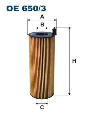 FILTRON Filter Insert Inner Diameter 2: 29mm, Ø: 76mm, Height: 200mm Oil filters OE 650/3 buy