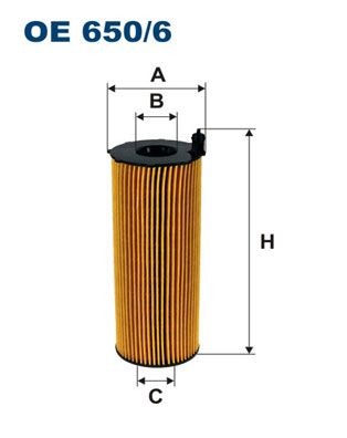 FILTRON Filter Insert Inner Diameter 2: 29mm, Ø: 76mm, Height: 200mm Oil filters OE 650/6 buy