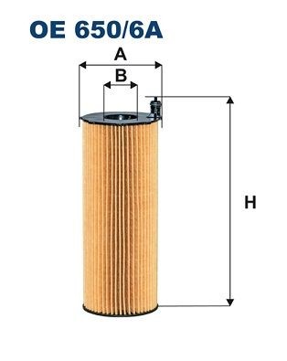 FILTRON Filter Insert Inner Diameter 2: 29mm, Ø: 76mm, Height: 200mm Oil filters OE 650/6A buy