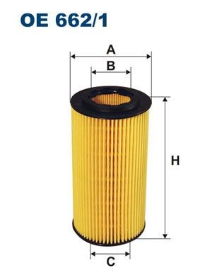 FILTRON Filter Insert Inner Diameter 2: 31,5mm, Ø: 65mm, Height: 124,5mm Oil filters OE 662/1 buy