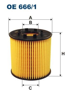 OE 666/1 FILTRON Oil filters RENAULT Filter Insert