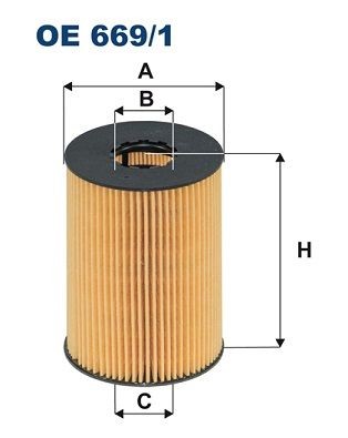 OE 669/1 FILTRON Oil filters RENAULT Filter Insert