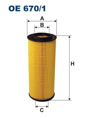 FILTRON Filter Insert Inner Diameter 2: 31,5mm, Ø: 65mm, Height: 154,5mm Oil filters OE 670/1 buy