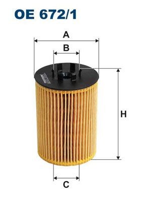 FILTRON Filter Insert Inner Diameter 2: 30, 34mm, Ø: 73mm, Height: 104mm Oil filters OE 672/1 buy