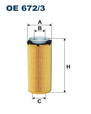 FILTRON Filter Insert Inner Diameter 2: 28, 31,5mm, Ø: 71mm, Height: 156mm Oil filters OE 672/3 buy