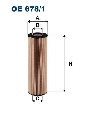 FILTRON Filter Insert Inner Diameter 2: 45,5mm, Ø: 90mm, Height: 281mm Oil filters OE 678/1 buy