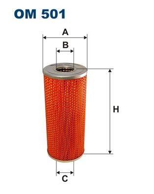 FILTRON Filtereinsatz Innendurchmesser 2: 40mm, Ø: 100mm, Höhe: 232mm Ölfilter OM 501 kaufen
