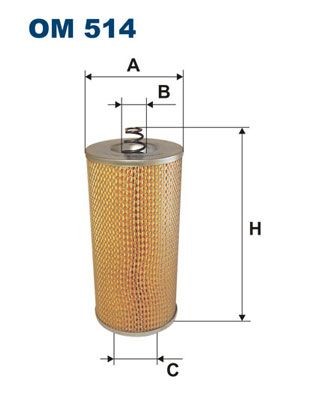 FILTRON Filter Insert Inner Diameter 2: 13,5, 56mm, Ø: 120mm, Height: 270mm Oil filters OM 514 buy