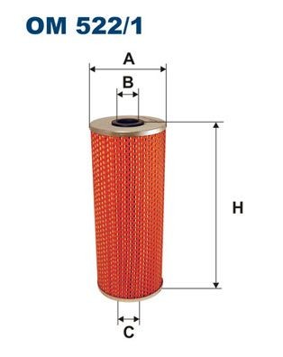 FILTRON Filter Insert Inner Diameter 2: 24,5mm, Ø: 88,5mm, Height: 218mm Oil filters OM 522/1 buy