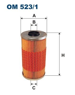 FILTRON Filter Insert Inner Diameter 2: 28mm, Ø: 82mm, Height: 158mm Oil filters OM 523/1 buy