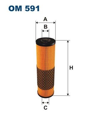 FILTRON Filter Insert Inner Diameter 2: 23mm, Ø: 62mm, Height: 210mm Oil filters OM 591 buy