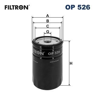 OP526 Oil filter OP 526 FILTRON 3/4-16 UNF, with overpressure valve, Spin-on Filter