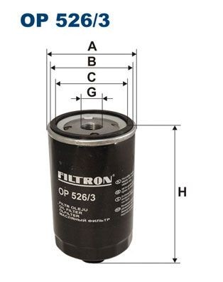 FILTRON OP 526/3 Oil filter 3/4-16 UNF, Spin-on Filter