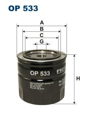OP 533 FILTRON Oil filters SAAB 3/4-16 UNF, Spin-on Filter