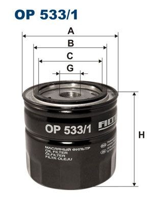 FILTRON OP533/1 Oil filter F1 AZ 6731 BD