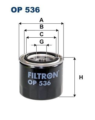 Original OP 536 FILTRON Oil filter MAZDA