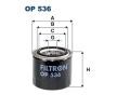 Filtro olio PW510253 FILTRON OP 536