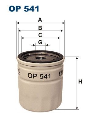 OP 541 FILTRON Oil filters CHEVROLET M 18 X 1.5, Spin-on Filter