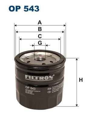 FILTRON M22x1.5, Spin-on Filter Inner Diameter 2: 76, 72,5mm, Ø: 93,5mm, Height: 89,5mm Oil filters OP 543 buy