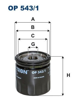 OEM-quality FILTRON OP 543/1 Engine oil filter
