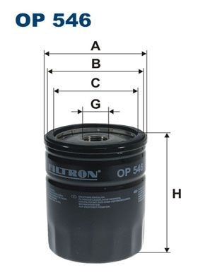 FILTRON 3/4-16 UNF, Spin-on Filter Inner Diameter 2: 71,5, 62,5mm, Ø: 76,5mm, Height: 96,5mm Oil filters OP 546 buy