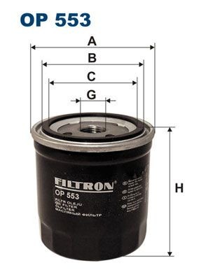 FILTRON OP 553 Oil filter 3/4-16 UNF, Spin-on Filter