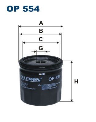 FILTRON OP 554 Oil filter M16x1.5, Spin-on Filter