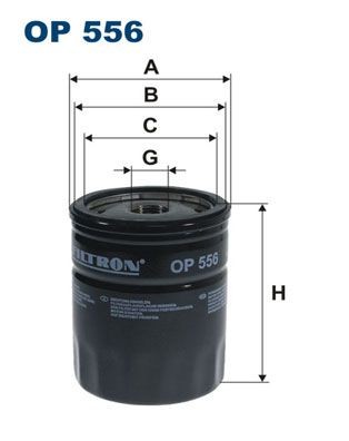 FILTRON OP556 Oil filter 11 42 1 250 534