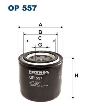 OP 557 FILTRON Oil filters SUBARU M 20 X 1.5, Spin-on Filter