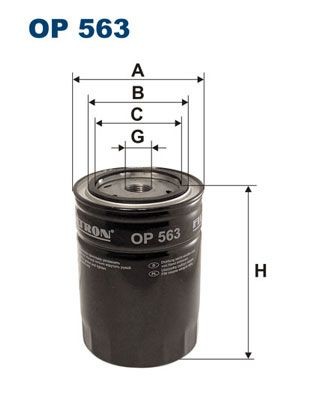 OP563 Oil filter OP 563 FILTRON 3/4-16 UNF, Spin-on Filter
