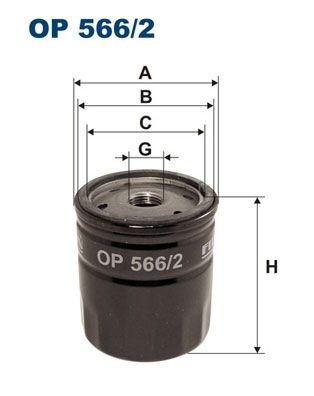 Original FILTRON Oil filters OP 566/2 for SEAT PANDA
