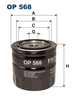 FILTRON OP568 Oil filter 418432-1
