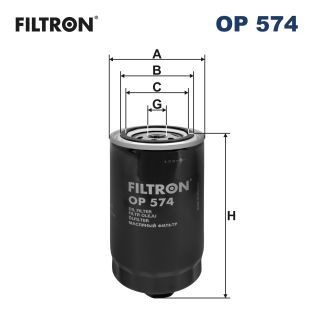 Original FILTRON Engine oil filter OP 574 for VW TRANSPORTER
