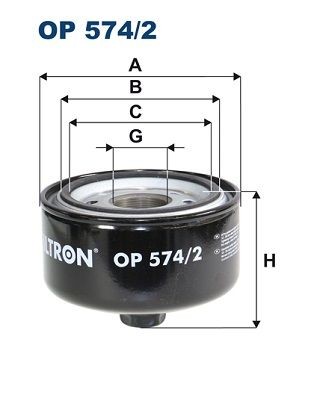 FILTRON 1 1/2-16 UNF, Spin-on Filter Inner Diameter 2: 109, 100mm, Ø: 138mm, Height: 95mm Oil filters OP 574/2 buy