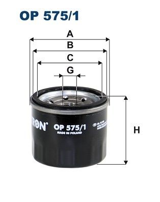 FILTRON M 20 X 1.5, Spin-on Filter Inner Diameter 2: 62, 55mm, Ø: 69mm, Height: 60mm Oil filters OP 575/1 buy