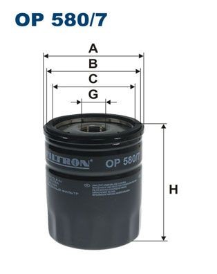FILTRON 13/16-16 UNF, Spin-on Filter Inner Diameter 2: 71,5, 62,5mm, Ø: 76,5mm, Height: 96,5mm Oil filters OP 580/7 buy