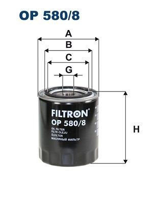FILTRON OP 580/8 Oil filter 3/4-16 UNF, with one anti-return valve, Spin-on Filter