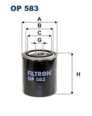 FILTRON OP583 Oil filter 16510-60B10000